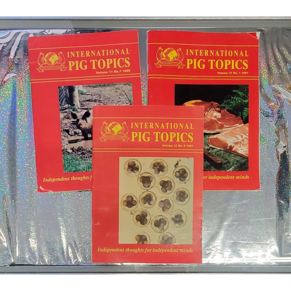 International Pig Topics Magazine 1996 1997 Issues Set Of 3 Published In England